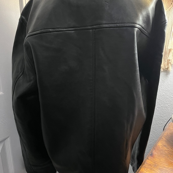 Men's Black Leather Jacket Large - Picture 6 of 14